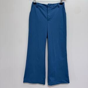 NWT Halara Flex Mid Rise Pocket Straight Leg Work Pants sz M Regular Blue Casual
